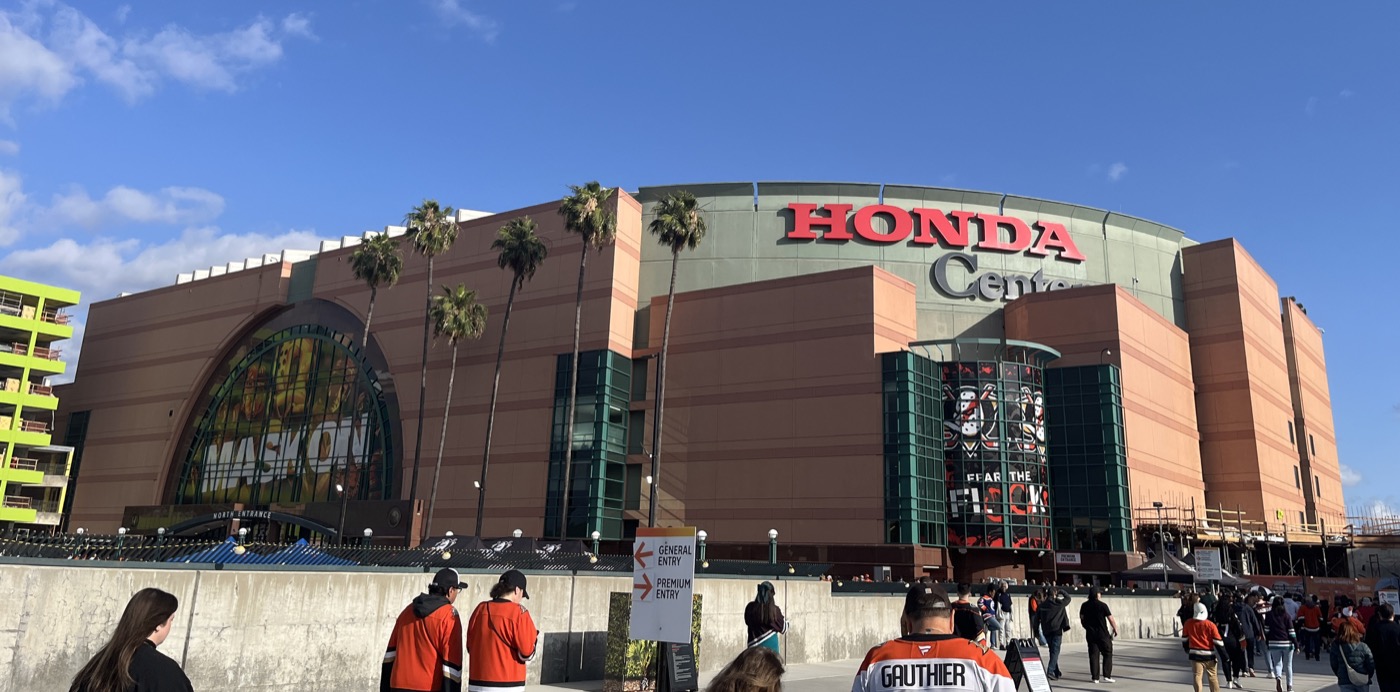 Honda Center entrance in Anaheim